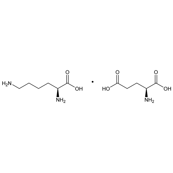 L-赖氨酸-L-谷氨酸盐二水物化学结构式