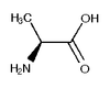 L-丙氨酸 (L-Alanine) Molecular Structure