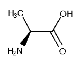 L-丙氨酸 (L-Alanine) Molecular Structure